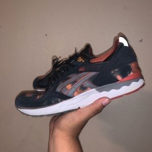 Black and orange ASICS Gel Lyte V sneakers